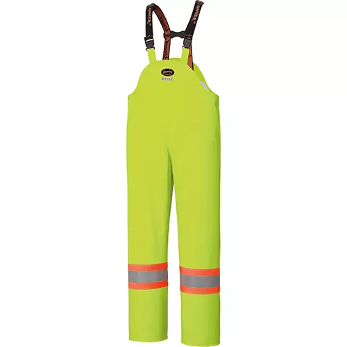 Hi-Vis FR Bib Pants – PU Stretch – Waterproof – Hi-Vis Yellow/Green – XS