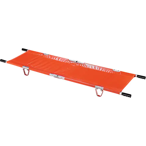 DOUBLE FOLD ALU. STRETCHER,400LB CAP. (Orange OS)