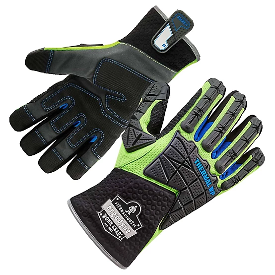 ProFlex 925WP Performance Dorsal Impact-Reducing Thermal Waterproof Gloves, Lime, XL
