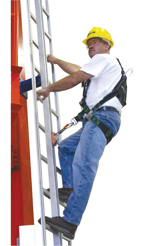 Miller GlideLoc™ Ladder Climbing System Galvanised Kits (Rail) : 40Ft Galvanized Kit, Includes 7 Brackets