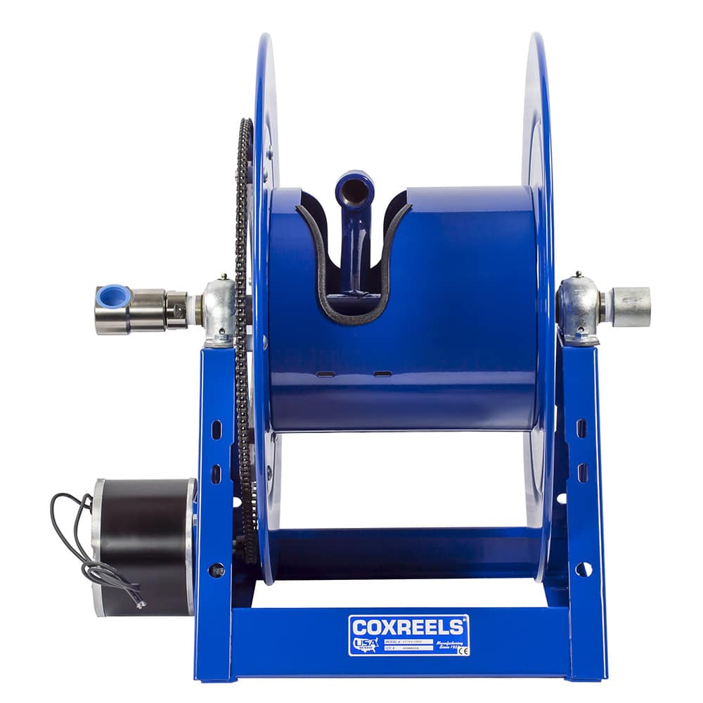 Coxreels Electric 24V DC Explosion Proof Motor Rewind Hose Reel: 1" I.D., 50' hose capacity, less hose, 3000 PSI