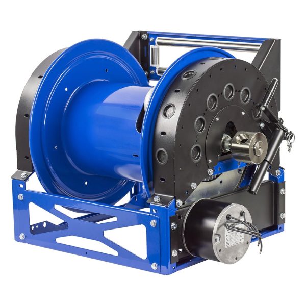 Coxreels Front Bevel Geared Hand Crank Hybrid Frame Hose Reel: 1" I.D., 450' less hose, 3000 PSI