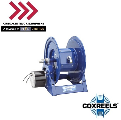 Coxreels Hydraulic Rewind Cord Reel: 3 Conductors, 200' of 10/3 cord capacity or 175' of 8/3, less cord, 600V, 30 AMPS