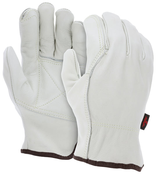 MCR Safety Gloves Ind Grd Cow Grain Drvr Dbl Palm Wing Thb (32113DPXL)