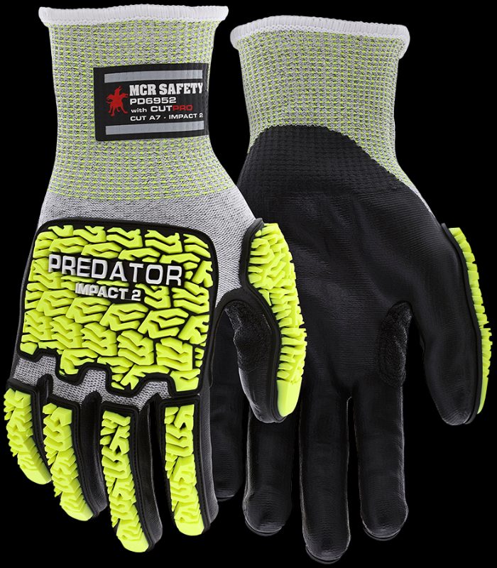 MCR Safety Gloves Ind Grd Drvr Key Thb HiViz Org FT/logo (3213HVIXXL)