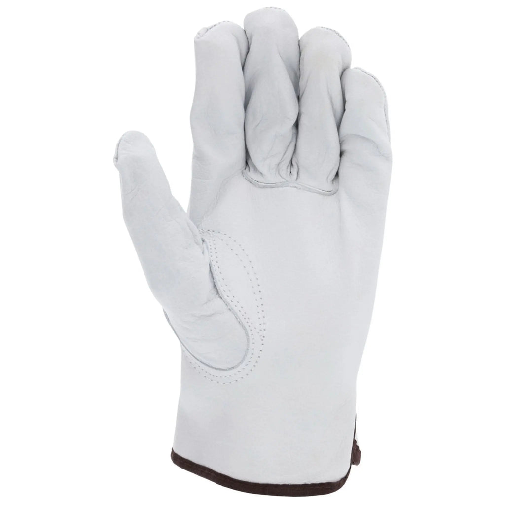 MCR Safety Gloves Grain Buffalo driver Keystne Thmb, hem (3313L)