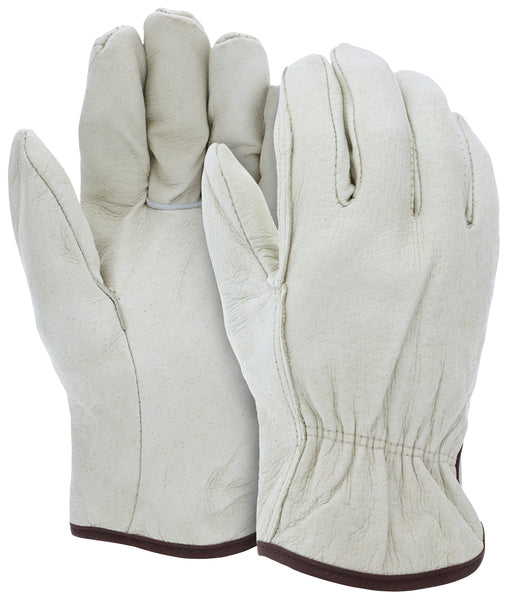 MCR Safety Gloves Economy Pig Grain Drvr Glove Str Thumb (3402L)