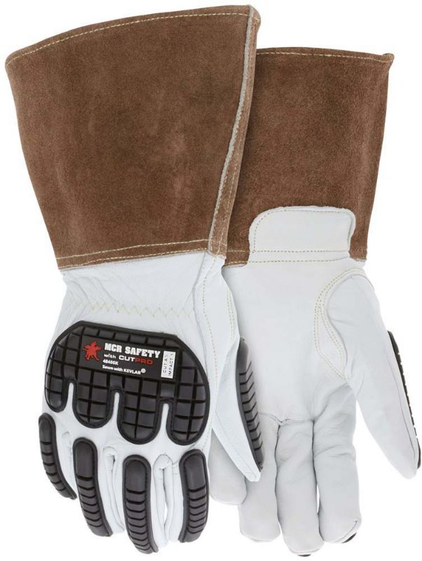 MCR Safety Gloves Grain Goat Mig w/ TPR M (48406M)