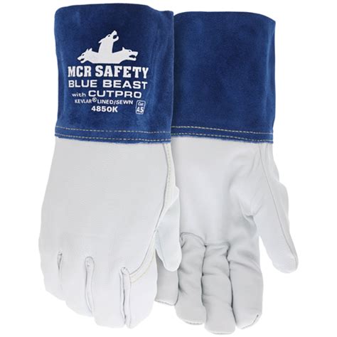 MCR Safety Gloves Grain Goat Kevlar Lined MigTig Gloves M (4850KM)