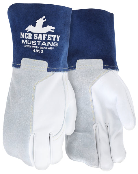 MCR Safety Gloves Grain Goat Kevlar Lined MigTig Mitt L (4853L)