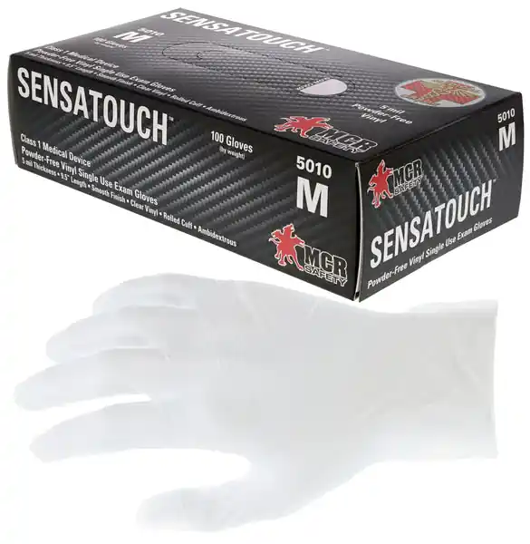 MCR Safety Gloves Vinyl Disp Medical Grade Pwd Free (5010M)