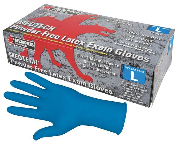 MCR Safety Gloves Emt, Hi-Risk, Latex Pwd Free (5049M)