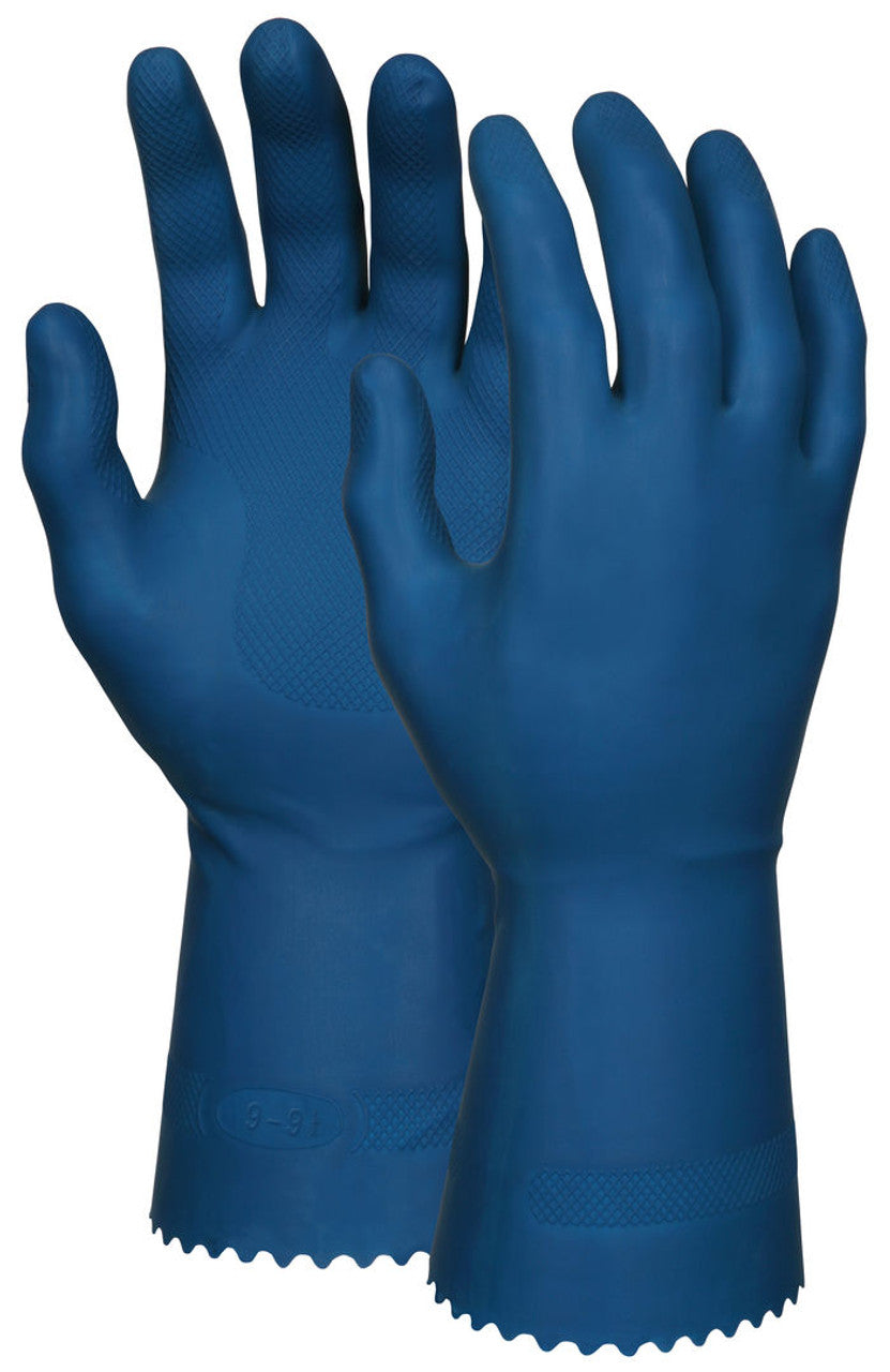 MCR Safety Gloves Natl 18 mil unlined 12" latex canner (5110M)