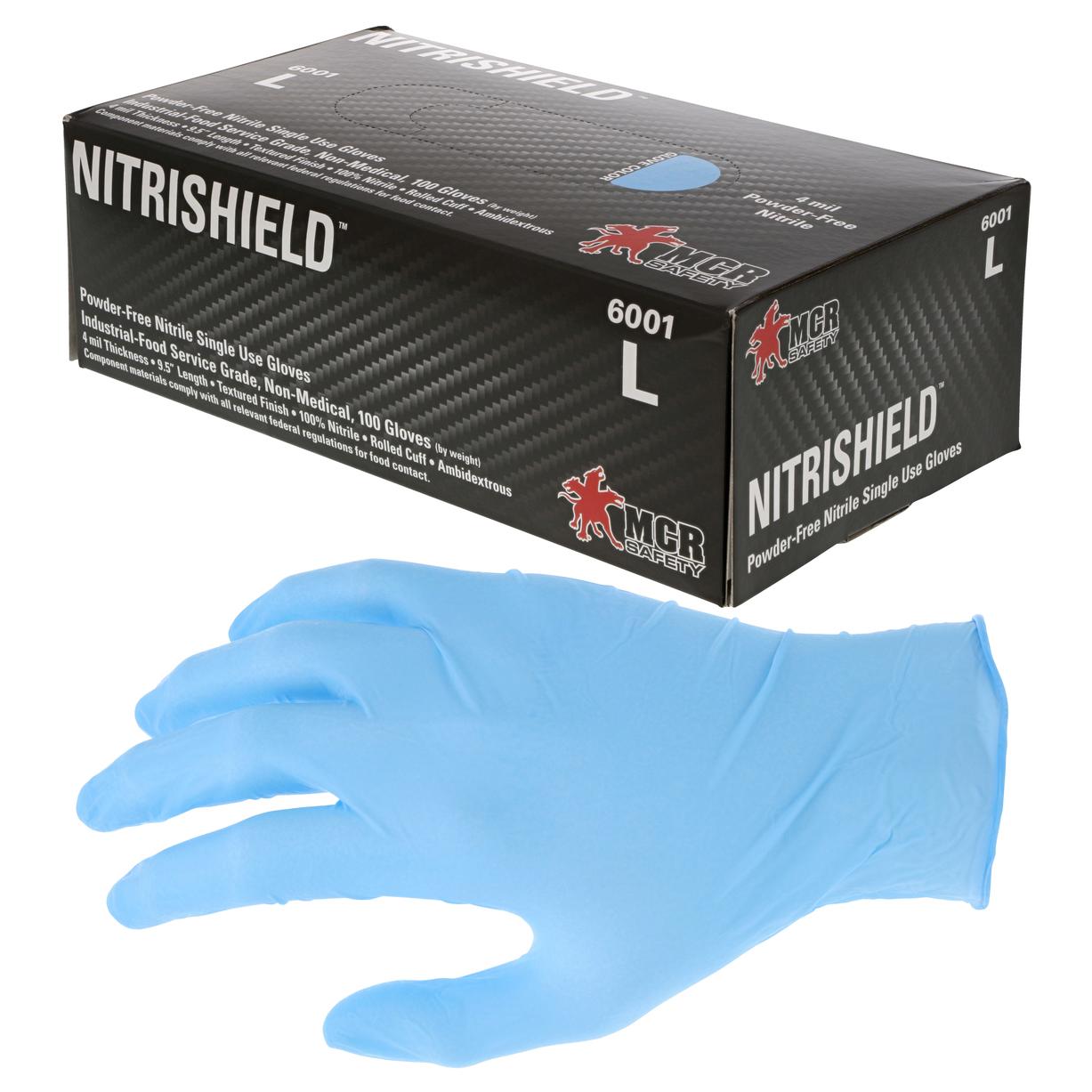 MCR Safety Gloves 4 Mil Economy, Powder Free, Nbr (6001XXL)