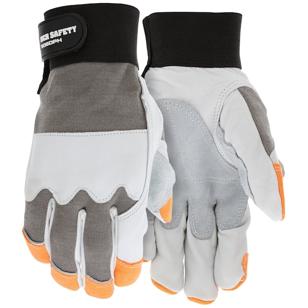 MCR Safety Gloves MCR MT Goat w/ Cow DPalm & Nomex Back M (906DPHM)