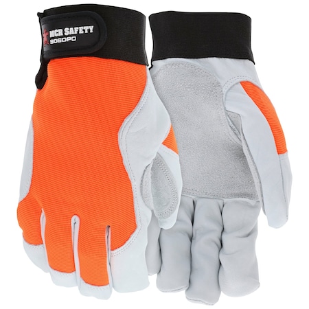 MCR Safety Gloves MCR MT Goat w/ Cow DPalm M (906DPM)
