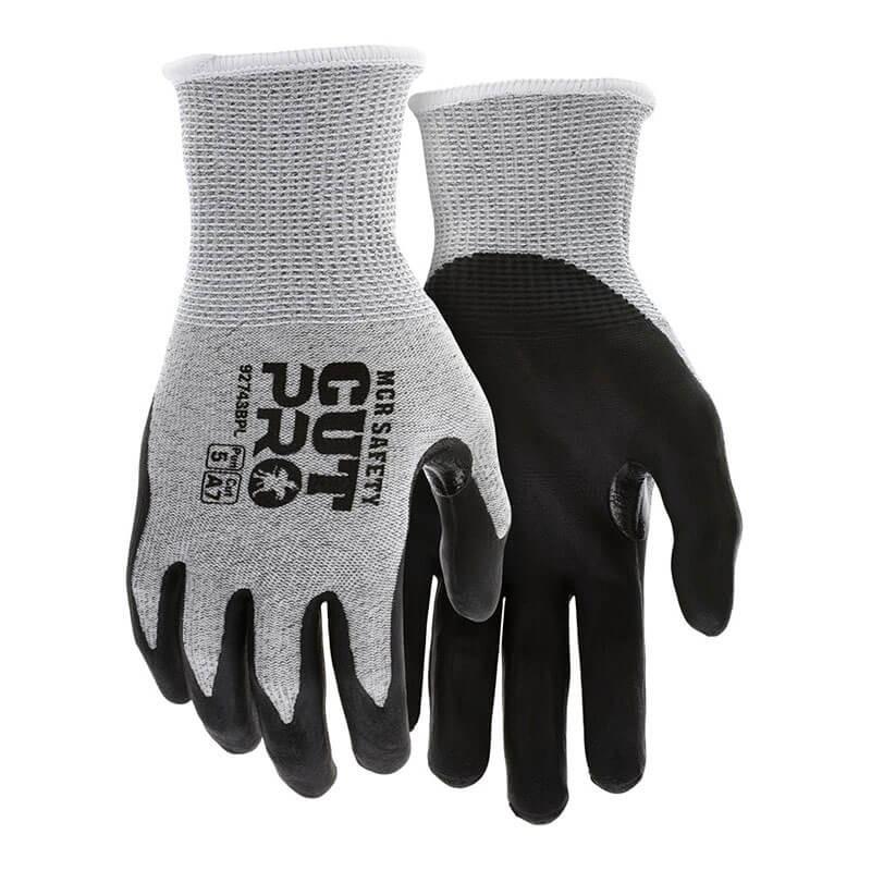 MCR Safety Gloves Cut Pro,13g HPPE(No Syn or Steel),PU XL (92713PUXL)