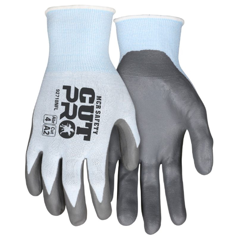 MCR Safety Gloves Cut Pro,18ga,Blue HPPE, Gray NF XXS (92718NFXXS)