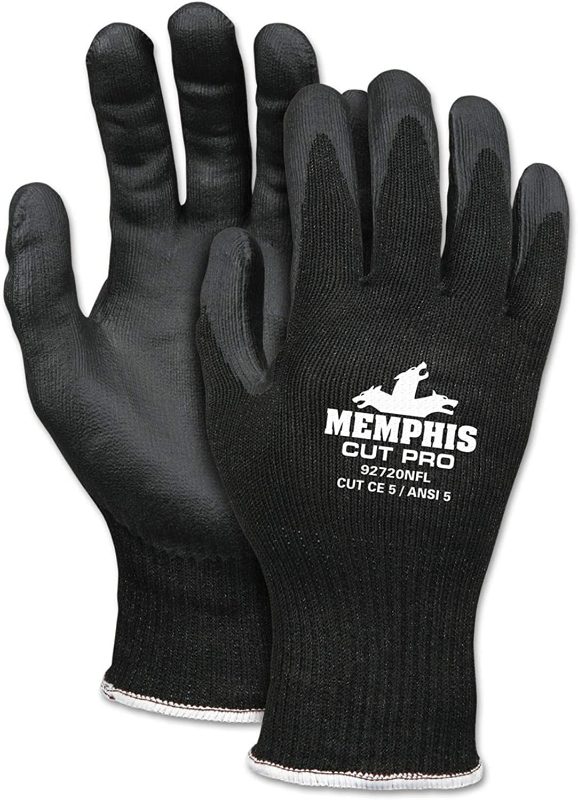 MCR Safety Gloves Memphis Cut Pro, 10ga HPPE, All Black XX (92720NFXXL)