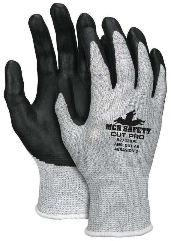 MCR Safety Gloves Cut Pro, 13ga HV HPPE PU L (9273PUL)