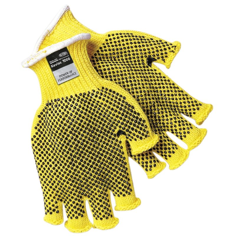 MCR Safety Gloves Kevlar Fingerless 2-Dots (9369L)