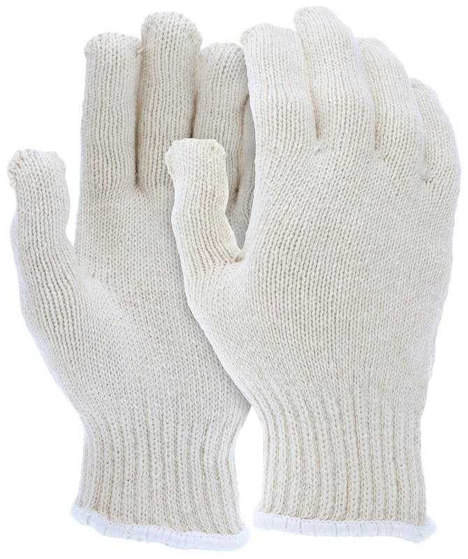 MCR Safety Gloves Hvy Wgt 965 Gr 70Cotton/30Poly Naturl LG (9506L)