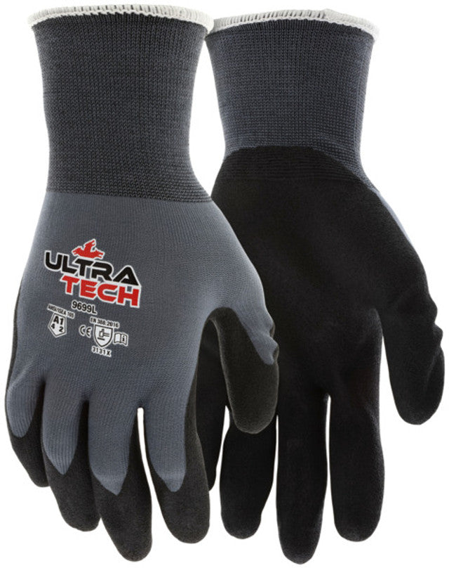 MCR Safety Gloves UltraTech Eco,15g Recycled Nylon, NF L (96091L)