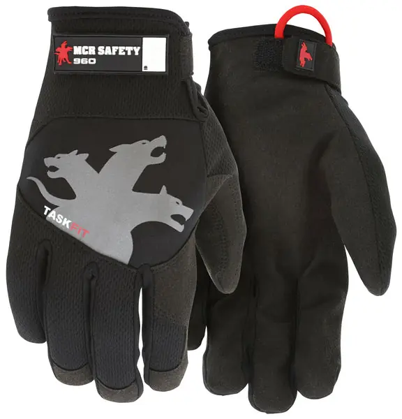 MCR Safety Gloves Multi-Task TaskFit Design, Black (960S)