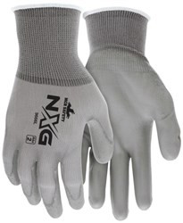 MCR Safety Gloves Gray Nylon Gray PU 13 Gauge (9666M)