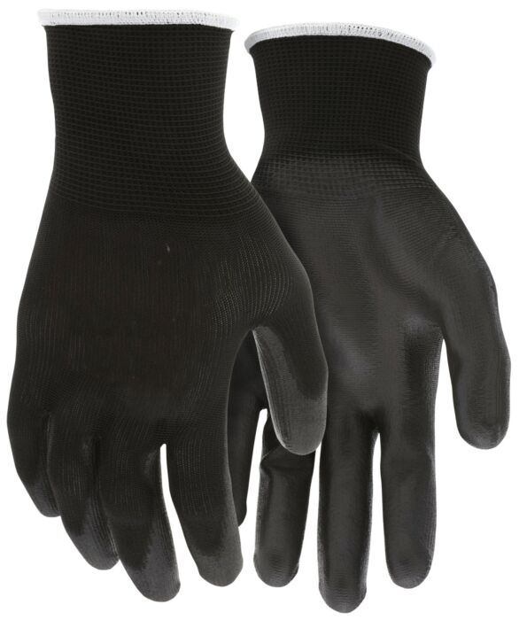 MCR Safety Gloves Black Poly Black PU 13 Gauge L (96699L)