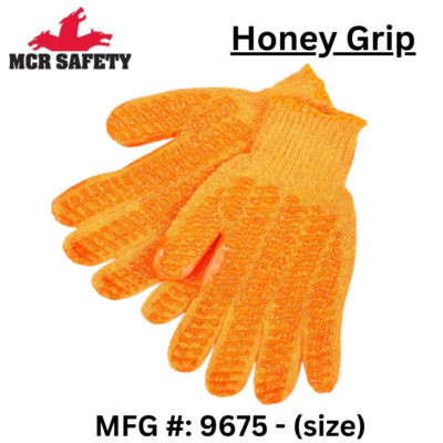 MCR Safety Gloves Heavy Cotton/Polyester Blend-HoneyComb (9675MM)