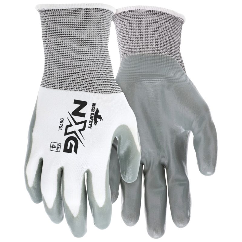 MCR Safety Gloves 13 Gauge Nylon Gray NBR XL (9679XL)