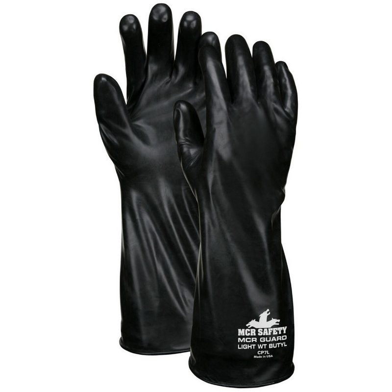 MCR Safety Gloves Unsupported Butyl Glove,14" 7 Mil S (CP7S)
