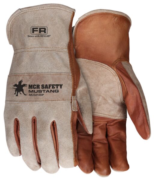 MCR Safety Gloves Grain/Split Dbl Plm unlined Driver XXL (MU3213DPXXL)