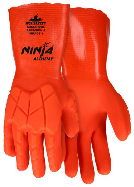 MCR Safety Gloves Ninja HVO DD PVC w/TPR XXL (N2658HVOXXL)