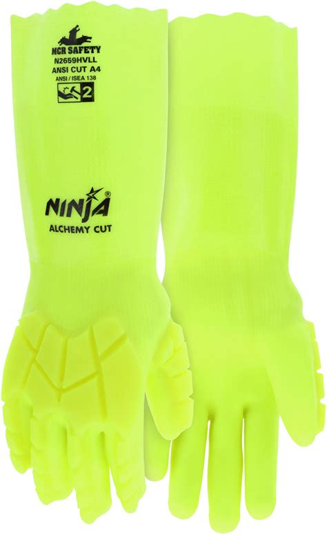 MCR Safety Gloves Ninja HVL DD PVC w/TPR L (N2659HVLL)