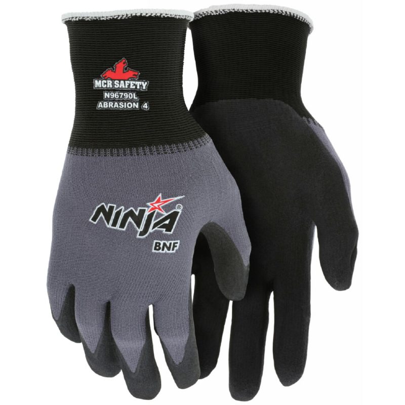 MCR Safety Gloves Ninja BNF, 15 G-Palm coat xs (N96790XS)