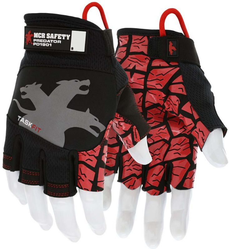 MCR Safety Gloves Predator MT TaskFit Fingerless Silicone (PD1901M)