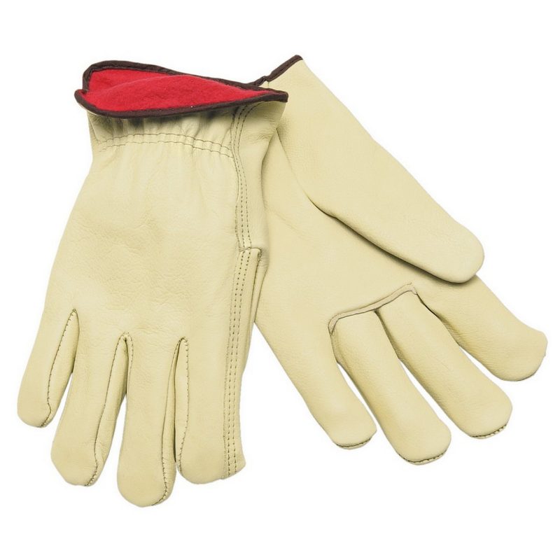 MCR Safety Gloves Sel Cow Grain Drivr Red Fleece Str Thmb (VP3250L)
