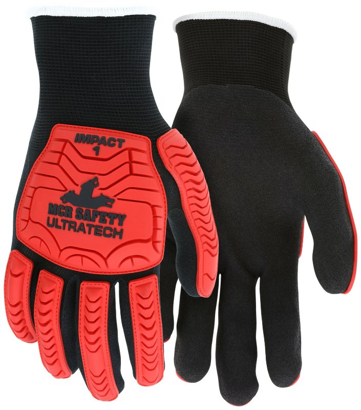 MCR Safety Gloves VP UltraTech Stitched, Nylon Black SFN X (VPUT1950XL)