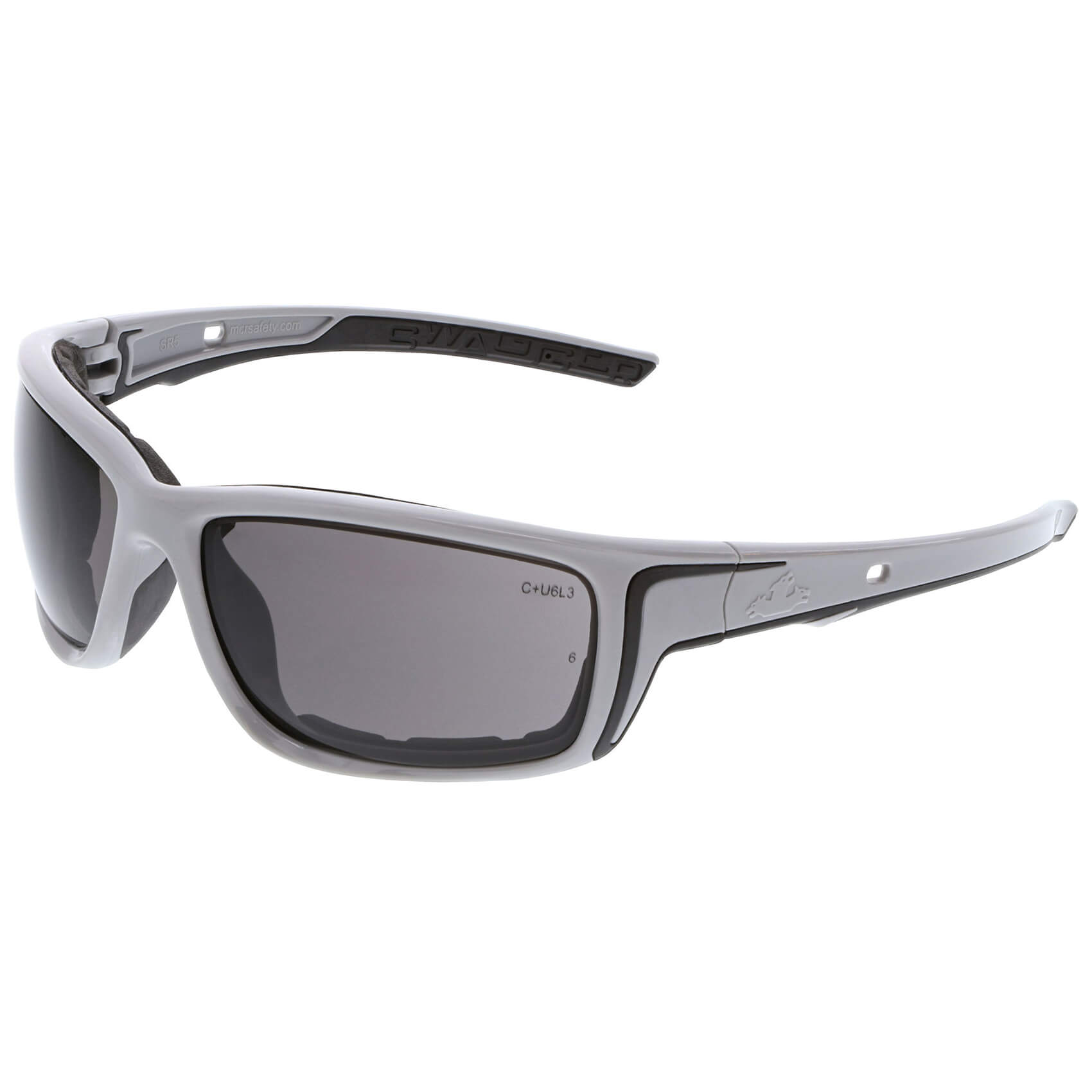 MCR Safety Glasses Swagger SR5 Gray Frame, 2.0 IR MAX6 (SR5220PF)