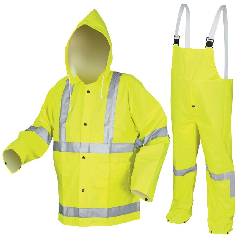 MCR Safety Garments Luminator, .38mm, PVC/Poly, Suit, 3 PC, (2083SRX5)