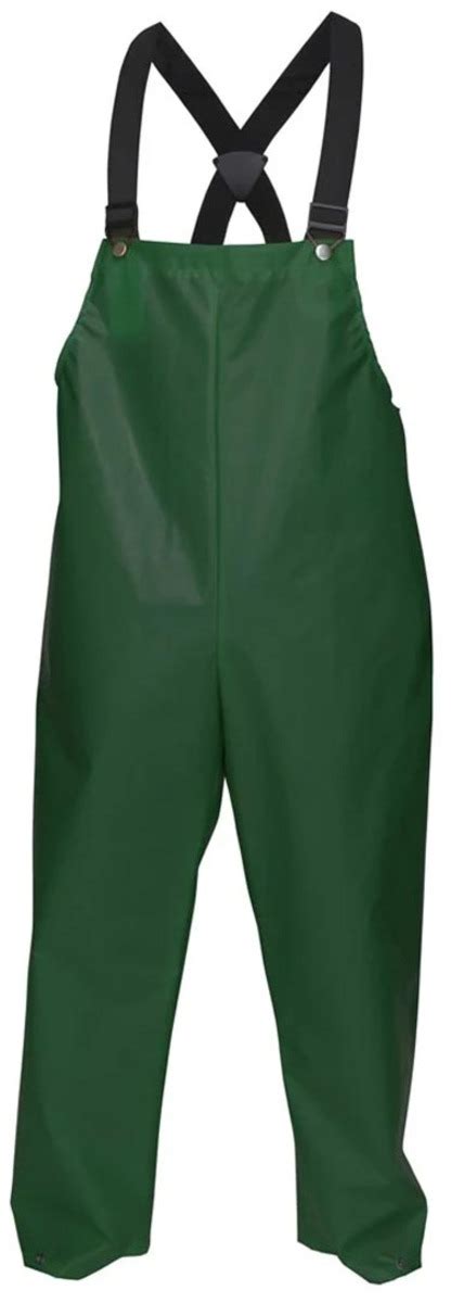 MCR Safety Garments .25mm, TPU/Nylon, Bib Pant, Green XL (568BFXL)