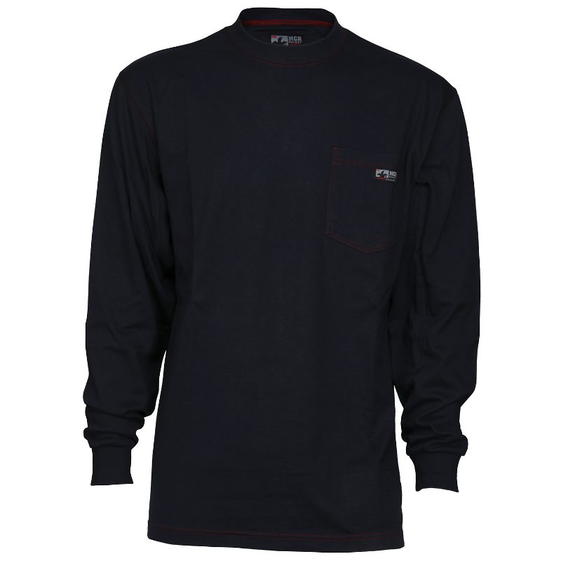 MCR Safety FR Garments FR Long Sleeve Work Shirt Navy X3 (S1NX3)