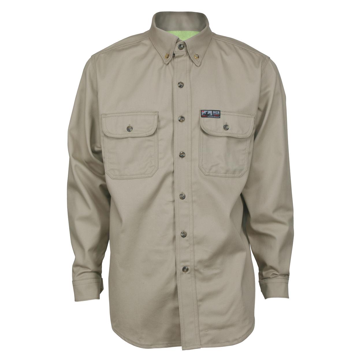 MCR Safety FR Garments Summit Breeze Shirt 7.0 oz. Cotton Tan (SBS2003X5)