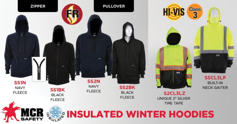 MCR Safety FR Garments FR Hooded Sweatshirt Pullover Navy X3 (SS2NX3)