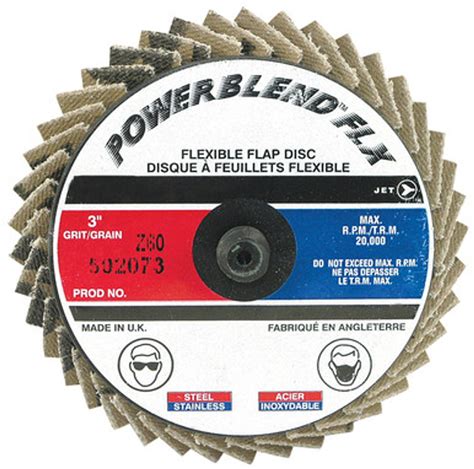 2" Z60 POWERBLEND FLX Roll-on Flap Disc – Type R Mount
