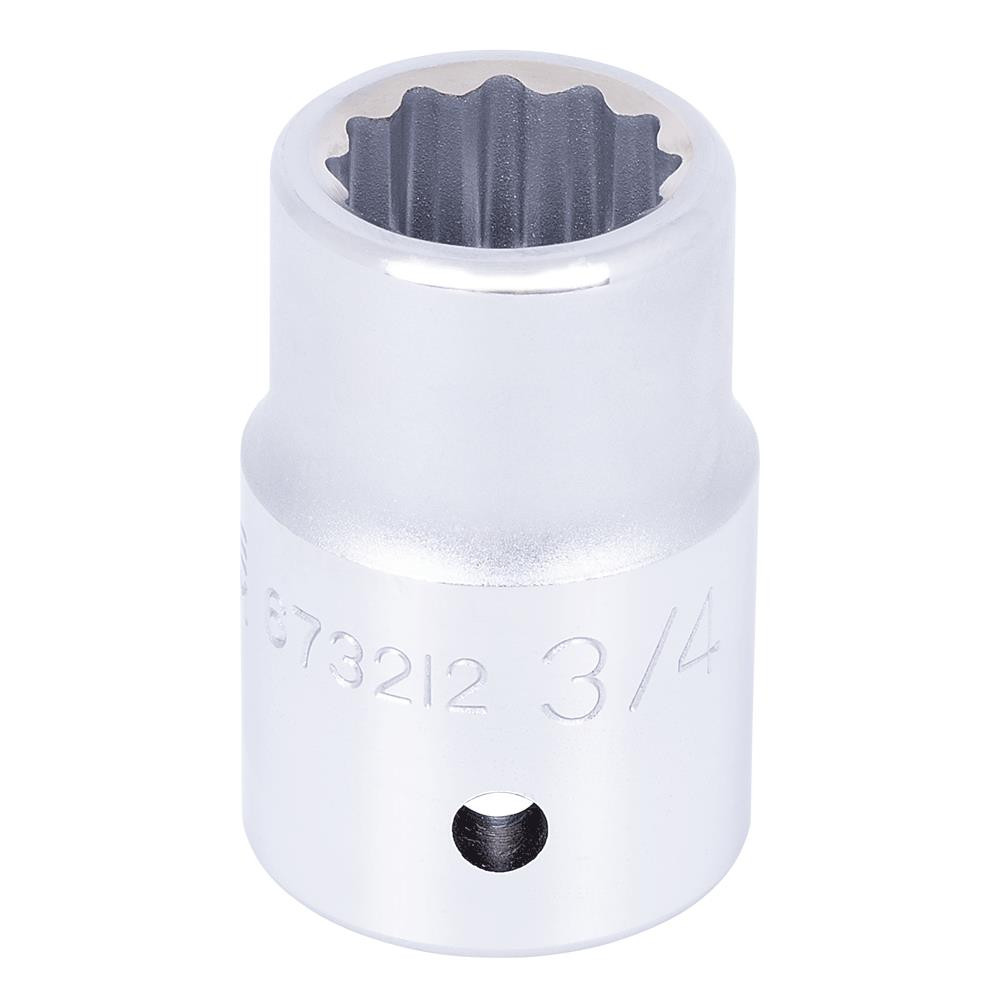 3/4" DR x 3/4" Regular Chrome Socket – 12 pt.