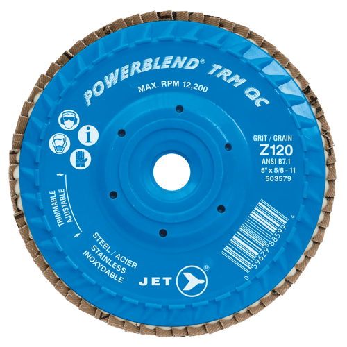 5 x 5/8-11 Z120 Powerblend TRM QC Zirconia Flap Disc