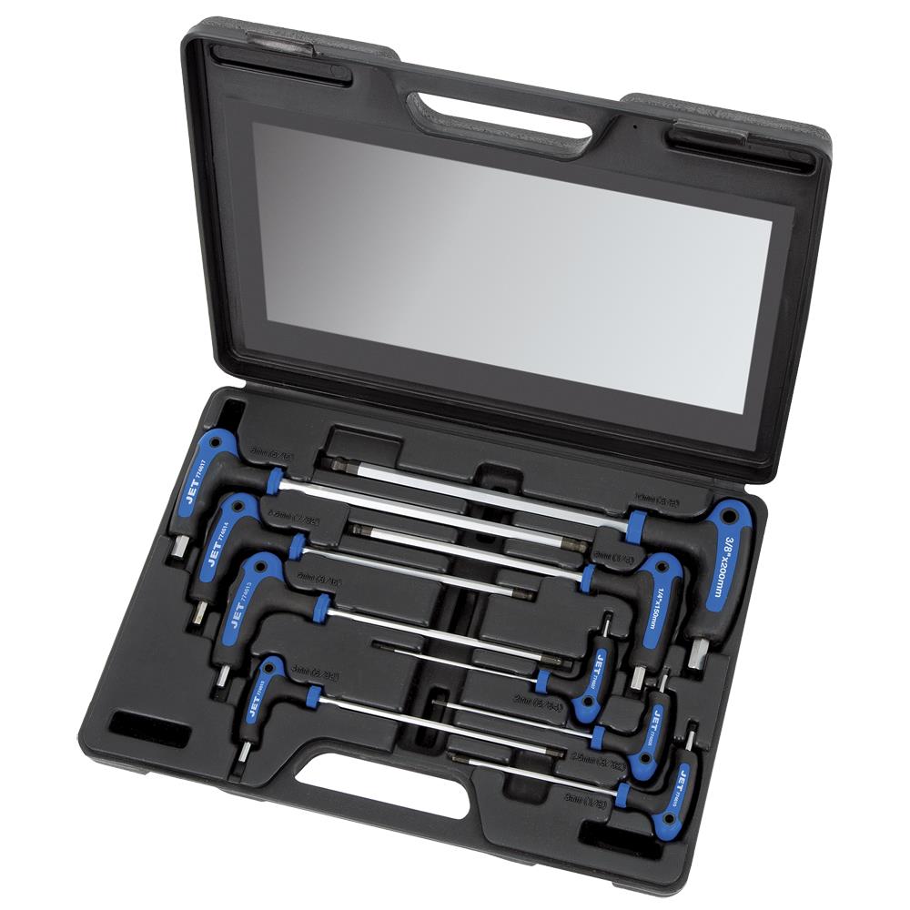 9 PC SAE Ergonomic L-Handle Ball Nose Hex Key Set